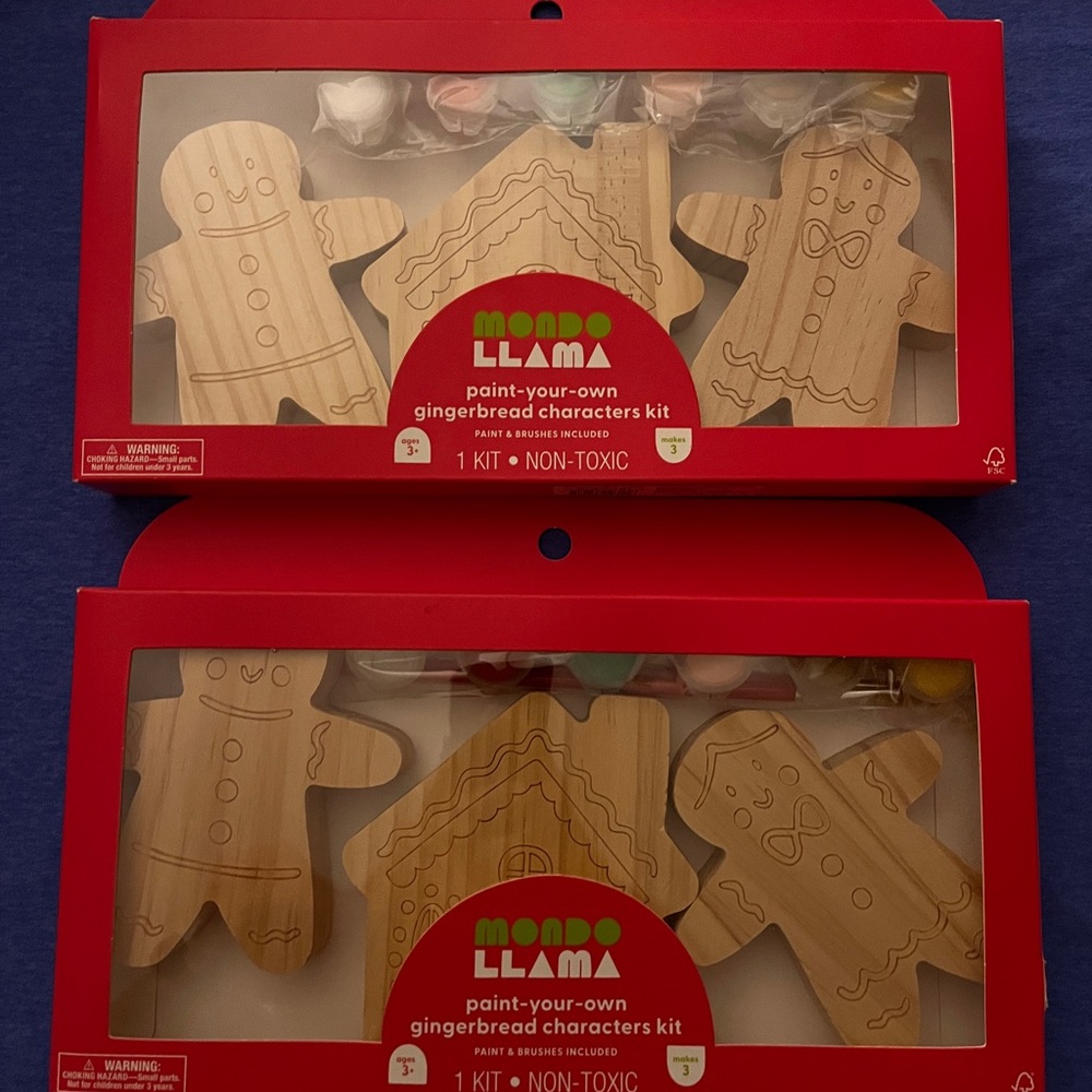 ❤️3/$10 Mondo Llama Gingerbread Characters Kit- set of (2)